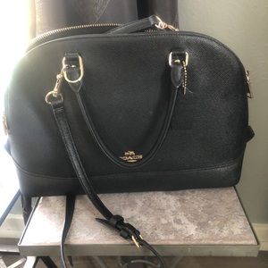 Black structured Coach purse